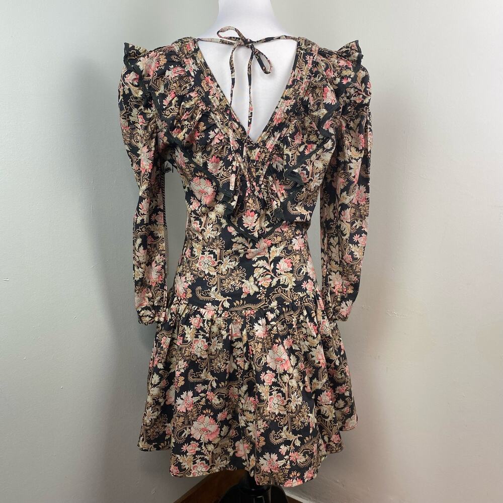 St. Roche Belladonna Floral Hatfield Mini Dress Size 2 $370 Organic Cotton - Picture 9 of 14